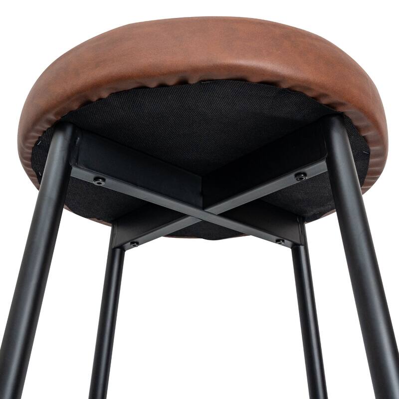 Azalea Park Set of 2 Adjustable Height Barstools with Upholstered Seat - 15.94 W x 15.94 D x 24.02-29.02 H"