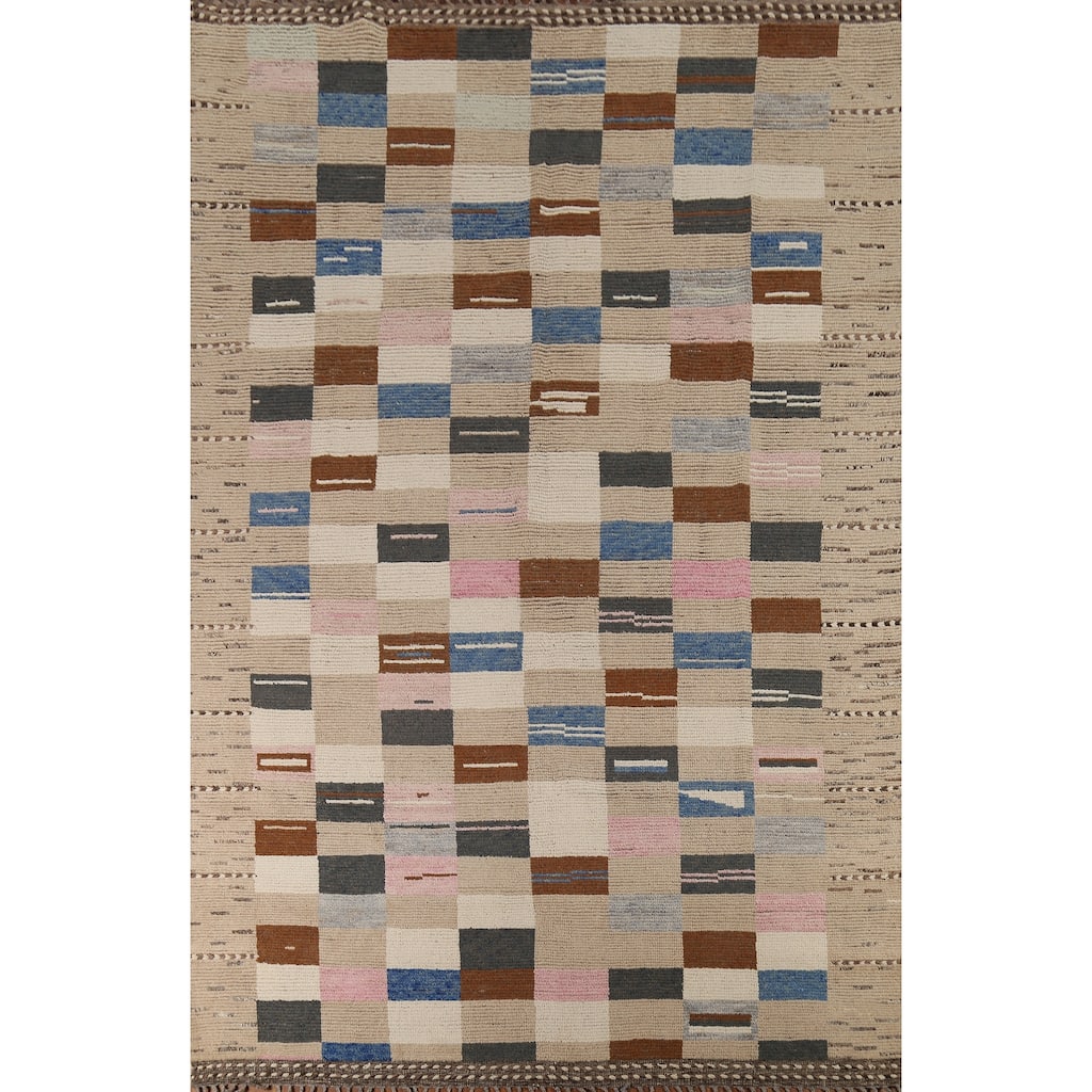 All-Over Geometric Moroccan Oriental Area Rug Hand-Knotted Wool Carpet - 8'11"x 12'4"