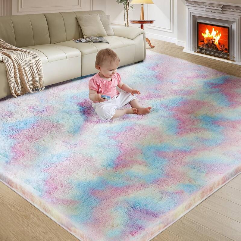 4X6 Fluffy Shag Area Rugs, Super Soft Rugs for Living Room