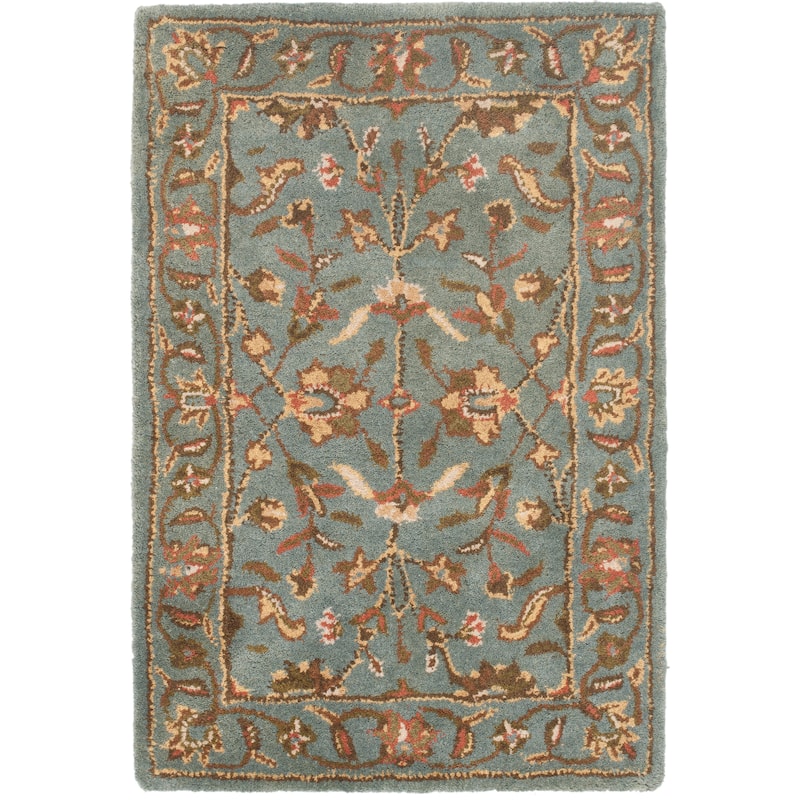 SAFAVIEH Handmade Heritage Bloomfield Traditional Oriental Wool Rug - 2'3" x 4' - Blue/Blue