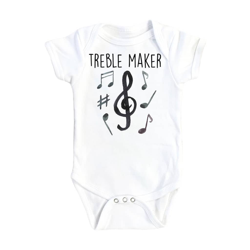 Musician Treble - Baby Boy Girl Clothes Infant Bodysuit Funny Cute Newborn