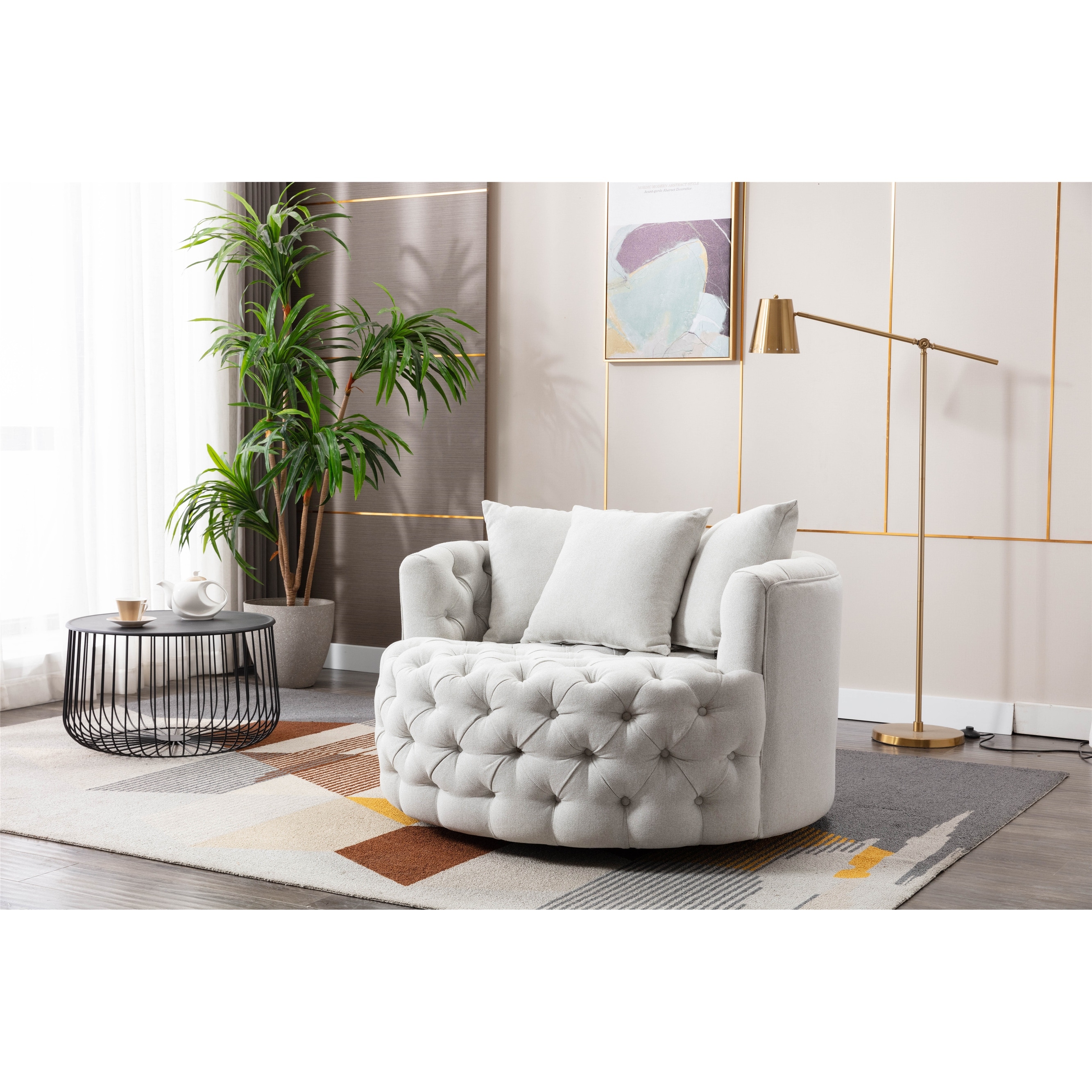 Modern leisure chair swivel accent chair barrel chair Bed Bath