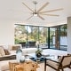 preview thumbnail 63 of 83, YUHAO 84 In. Indoor/Outdoor Modern Industrial Large Windmill Aluminum Blade Ceiling Fans With Lights, Quiet DC Motor and Remote