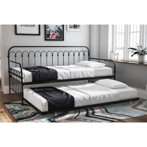 The Novogratz Bright Pop Metal Daybed and Roll Out Trundle