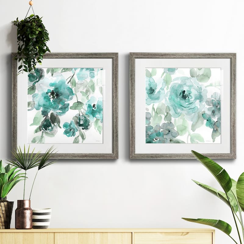 Belle's Teal I- Premium Framed Print - Ready to Hang - Multi-Color