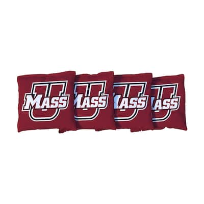 Massachusetts UMASS Minutemen Maroon Cornhole Bags