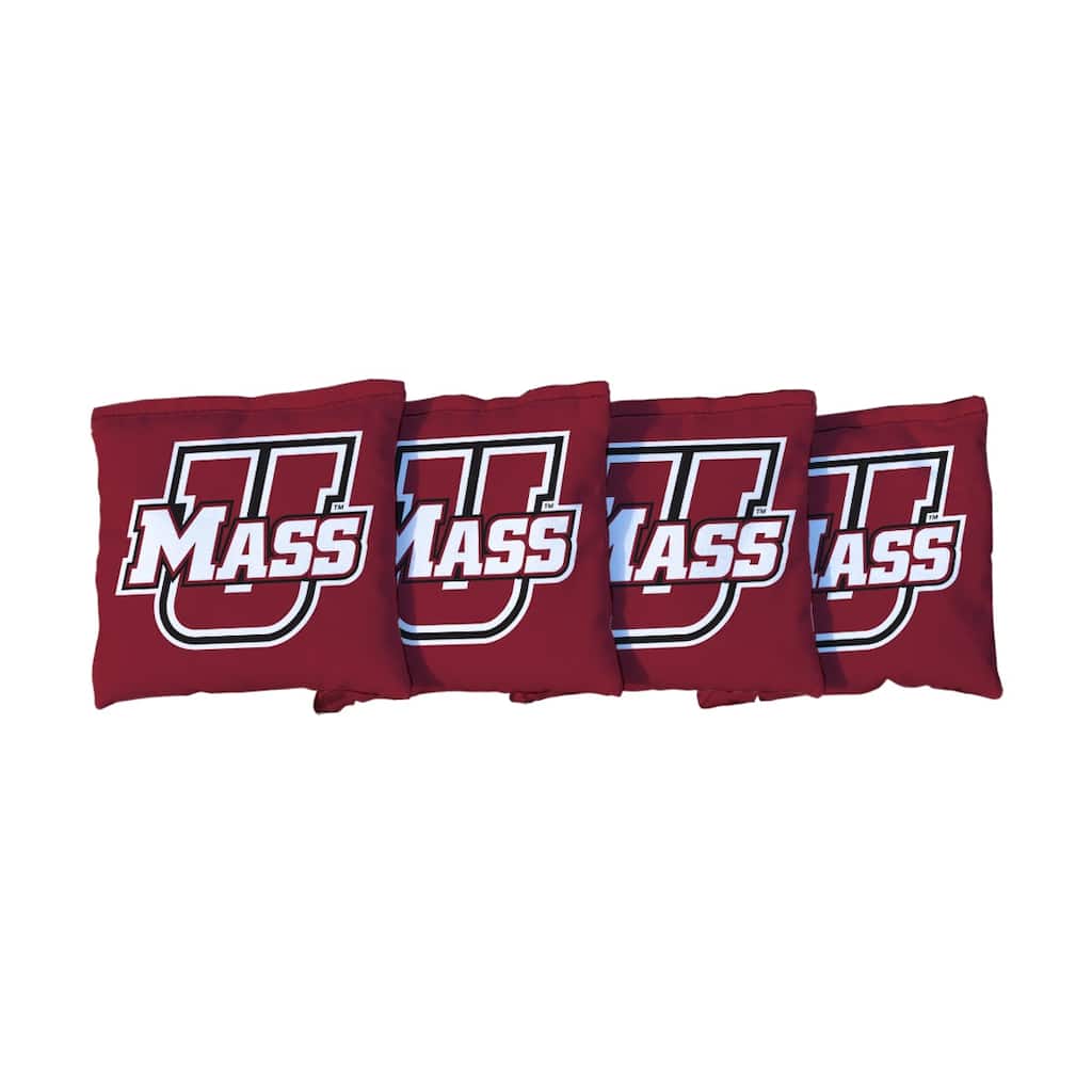 Massachusetts UMASS Minutemen Maroon Cornhole Bags