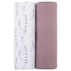 preview thumbnail 4 of 7, Ely's & Co. Cotton Muslin Swaddle Blanket - 2 Pack - 42"x42" 0-24 months - Leaves/Lavender