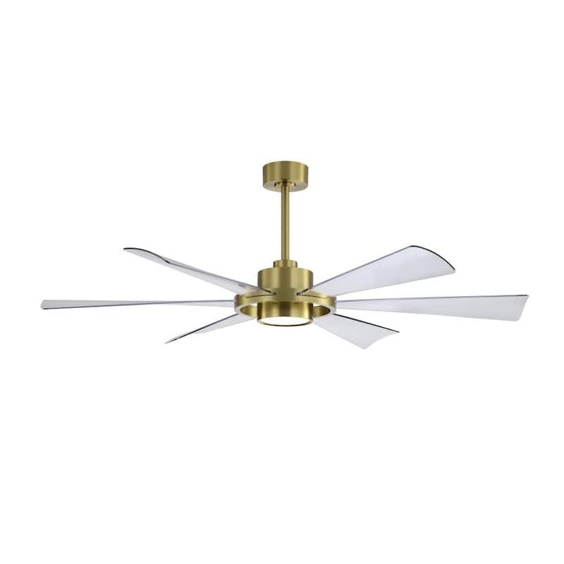 60 in. 6-Plywood Blades Indoor LED Ceiling Fan with Remote