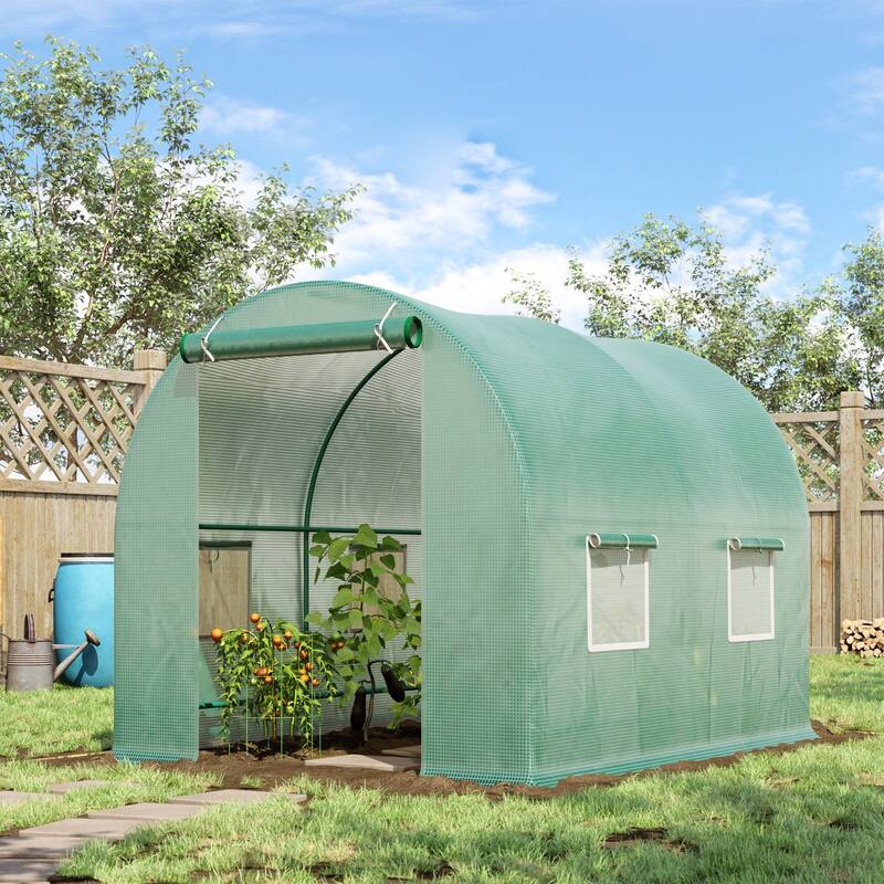 Heavy Duty Walk-in Greenhouse - Plastic/Steel - Portable