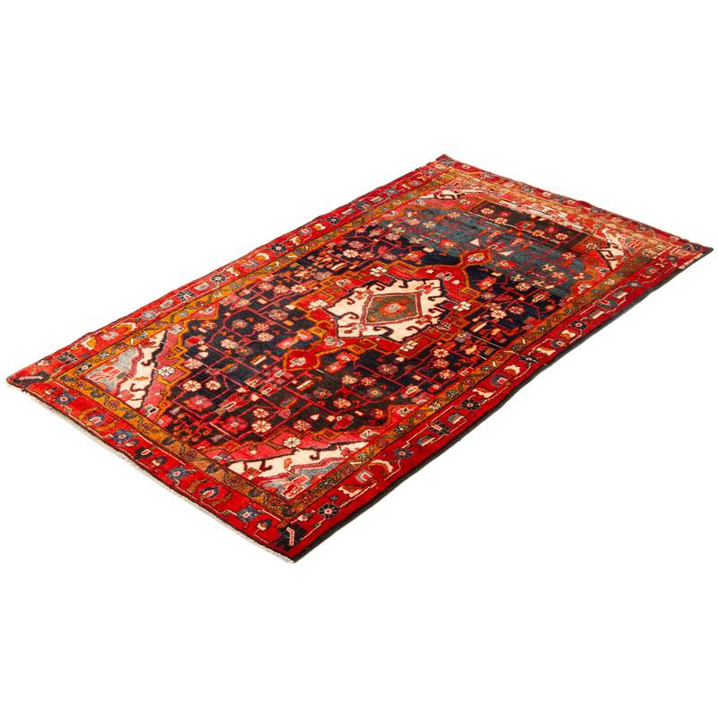 ECARPETGALLERY Hand-knotted Andelz Navy Wool Rug - 4'4 x 7'10
