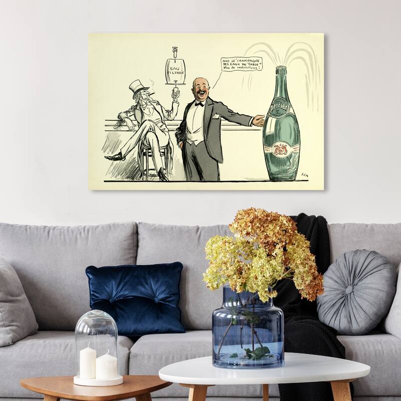 Wynwood Studio 'EAU FILTREE' Advertising Wall Art Canvas Print - 36 x 24