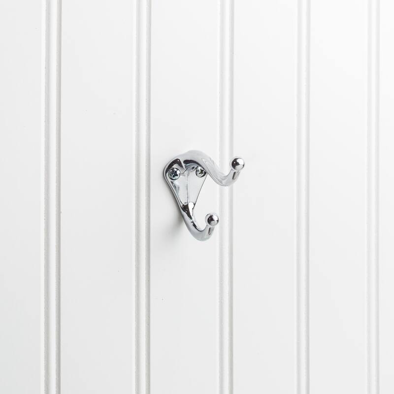 Elements Hooks Double Robe Hook - Polished Chrome