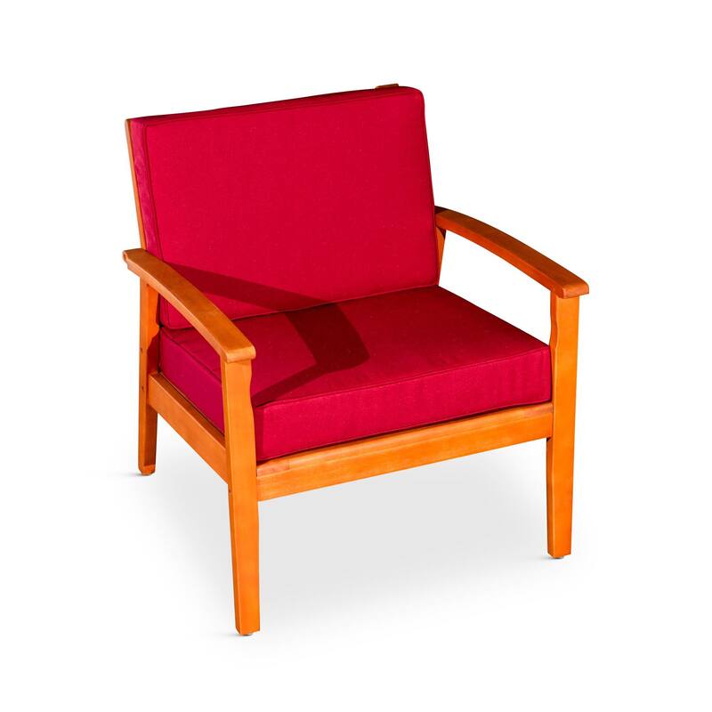 Deep Seat Eucalyptus Chair for Ultimate Relaxation and Outdoor Comfort