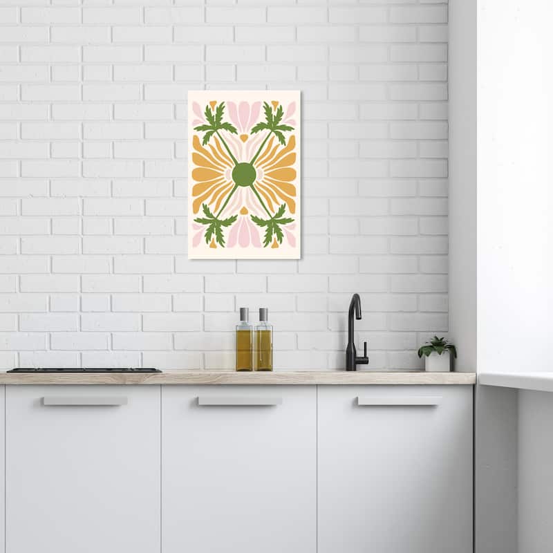 Wynwood Studio Canvas Floral and Botanical Above the Palms Garden Gold and Tropical Wall Art Canvas Print - 24 x 16