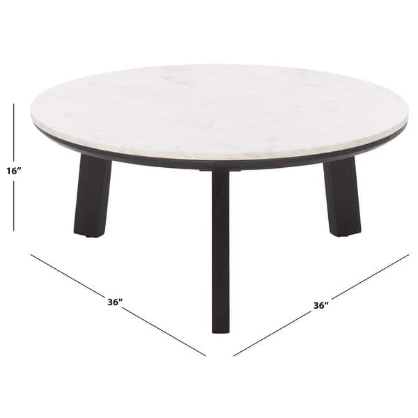 SAFAVIEH Arkady Round Marble Top Coffee Table - 36" W x 36" D x 16" H