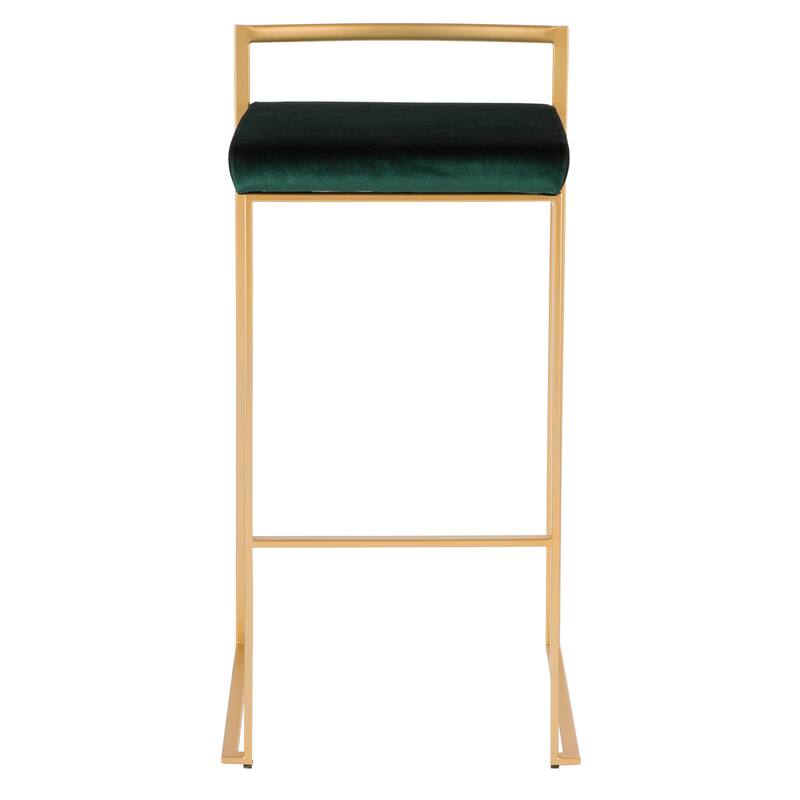Silver Orchid Forrest Gold Stackable Fully Welded Bar Stool (Set of 3)