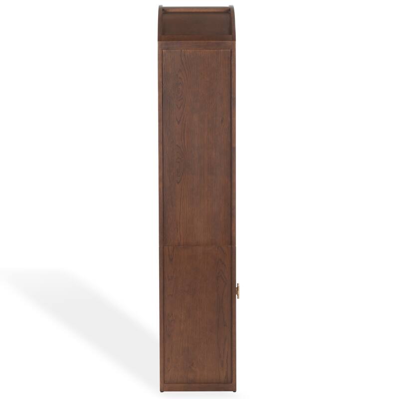 SAFAVIEH Couture Elladora Ribbed Front Wood Bookcase - 34"W x 15"D x 76"H