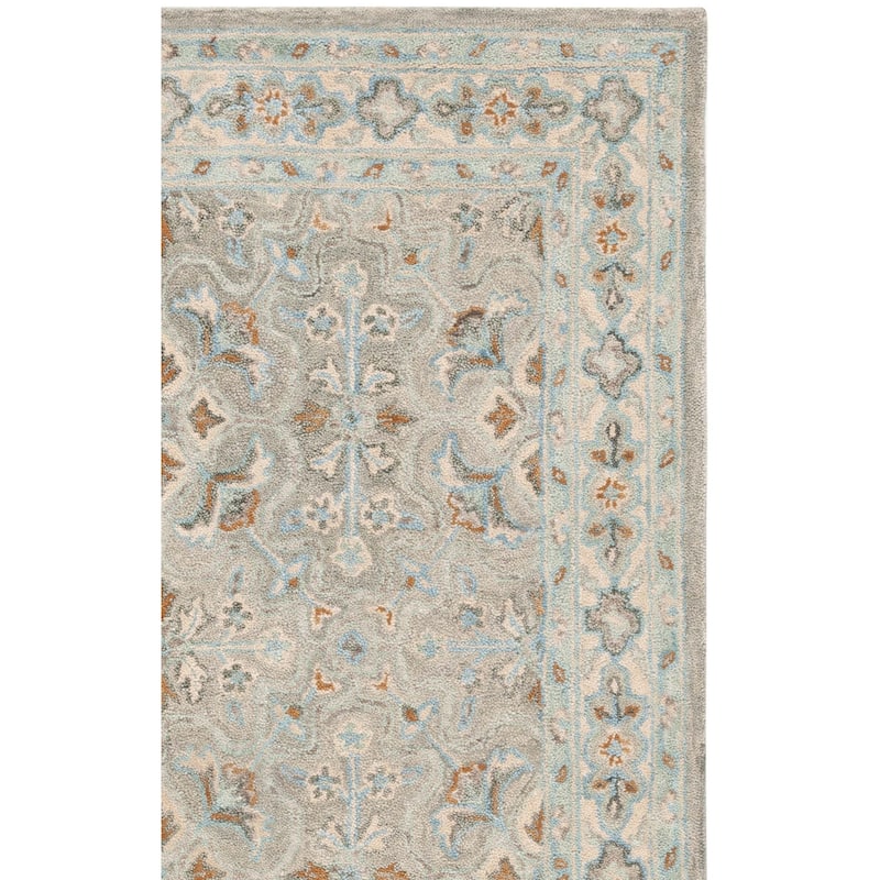 SAFAVIEH Handmade Heritage Damask Traditional Wool Rug