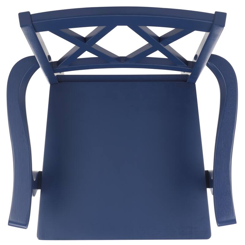 SAFAVIEH HOME Yelena Double X-Back Arm Chair - 18"W x 22"D x 39"H