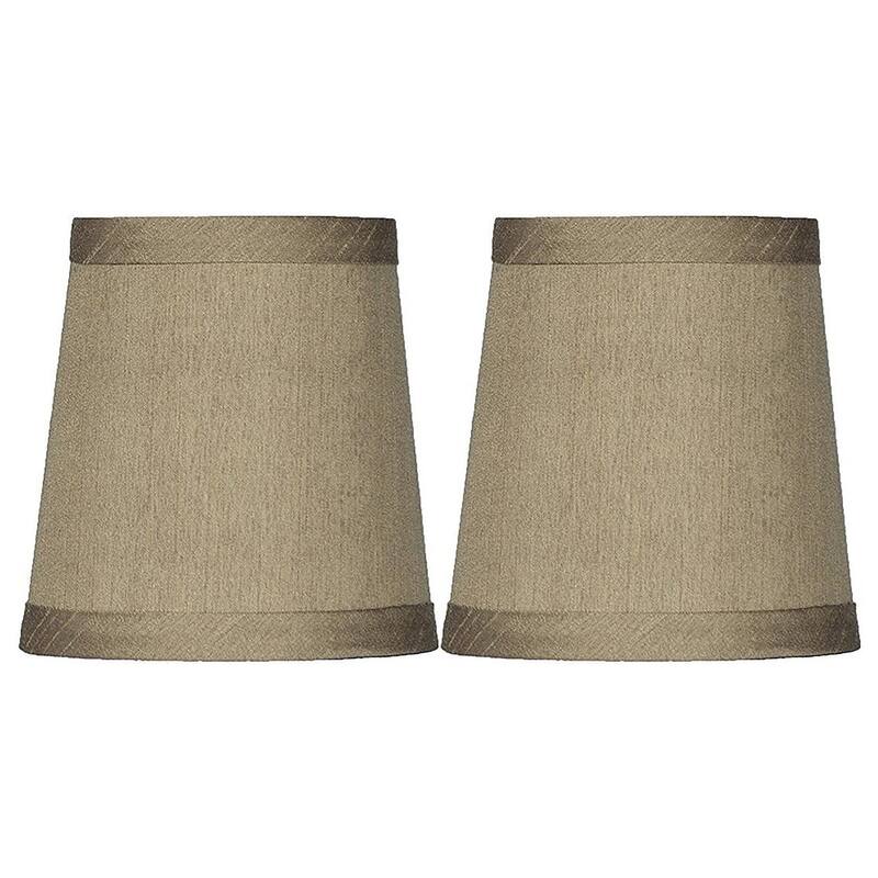 Mini Faux Silk Chandelier Lamp Shade, Clip On, 4 inch Bottom Diameter, 4.75" Height