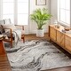 preview thumbnail 10 of 22, Livabliss San Fran Abstract Swirl Area Rug Grey/Black - 5' 3" x 7'