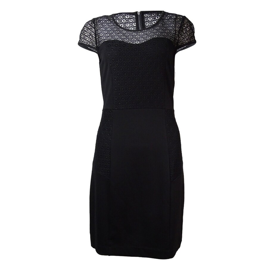 black ponte sheath dress