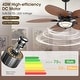 preview thumbnail 14 of 64, 44"/52" Palm Leaf Tropical Ceiling Fan with Light and Remote,Indoor and Outdoor Ceiling Fan,Waterproof