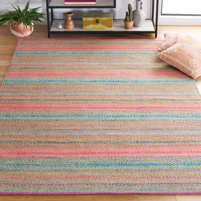 SAFAVIEH Handmade Kilim Vladlena Transitional Rug - 9' x 12' - Pink/Blue