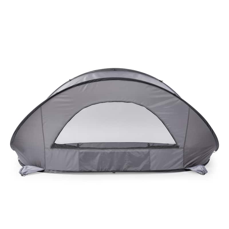Manta Portable Beach Tent, (Gray with Black Accents)