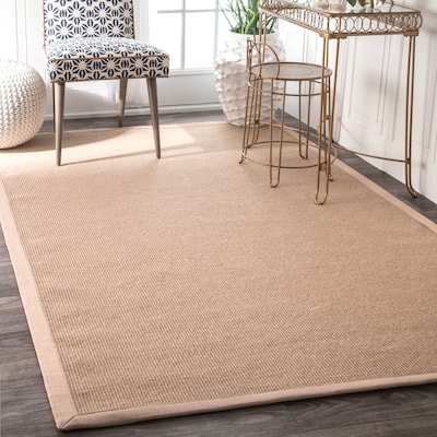 Nuloom Handmade Alexa Cotton-bordered Jute Rug