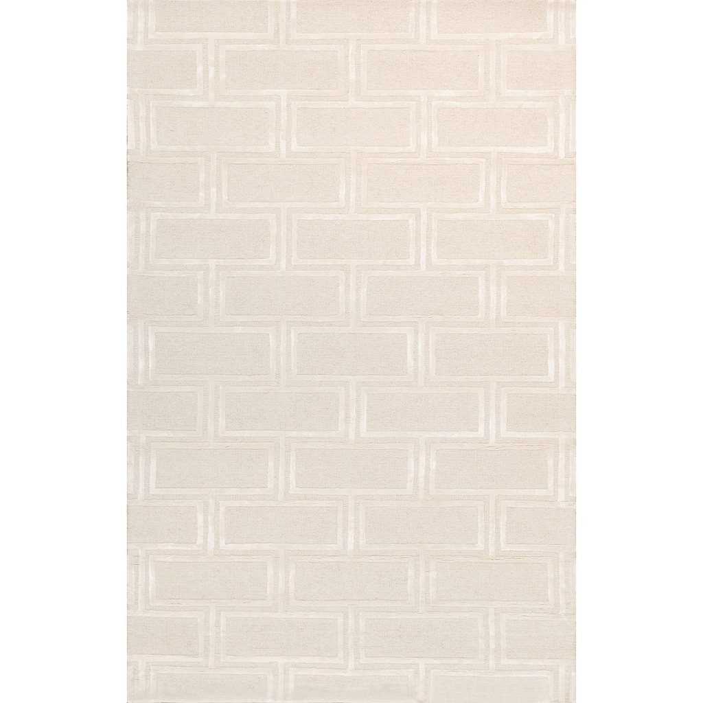 Pasargad Home Edgy Hand-Tufted Bsilk & Wool Area Rug