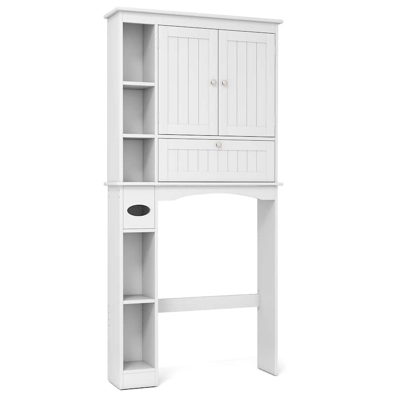 Costway Over the Toilet Storage Cabinet Bathroom Storage Organizer - See Details - White - See Details