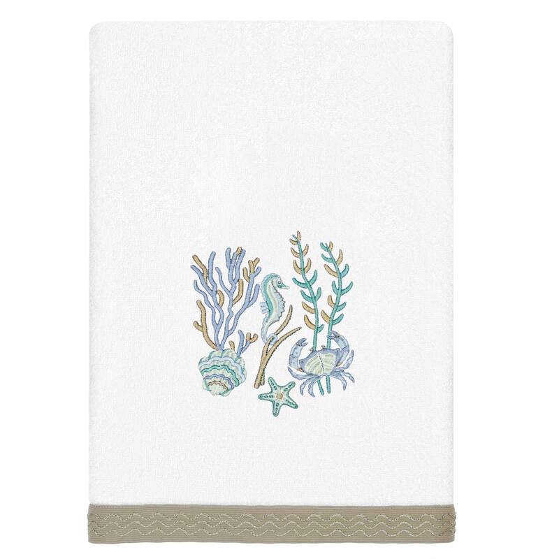 Authentic Hotel and Spa Turkish Cotton Aaron 3PC Embellished Towel Set