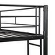 preview thumbnail 4 of 9, Black Full over Full Metal Bunk Bed with Ladder, No Box Spring Needed