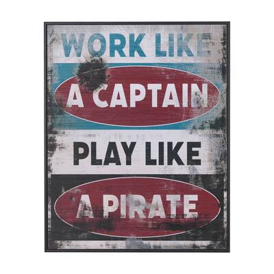 Work Like A Captain Framed Art Print
