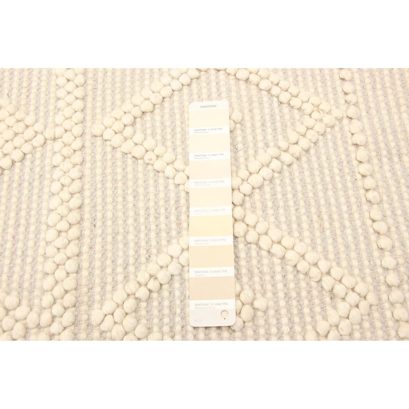 ECARPETGALLERY Braid weave Sienna Cream Wool Rug - 5'3 x 7'7