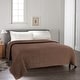 preview thumbnail 75 of 83, 100-percent Cotton Waffle Weave Medium Weight All Season Thermal Blankets Queen - Coffee