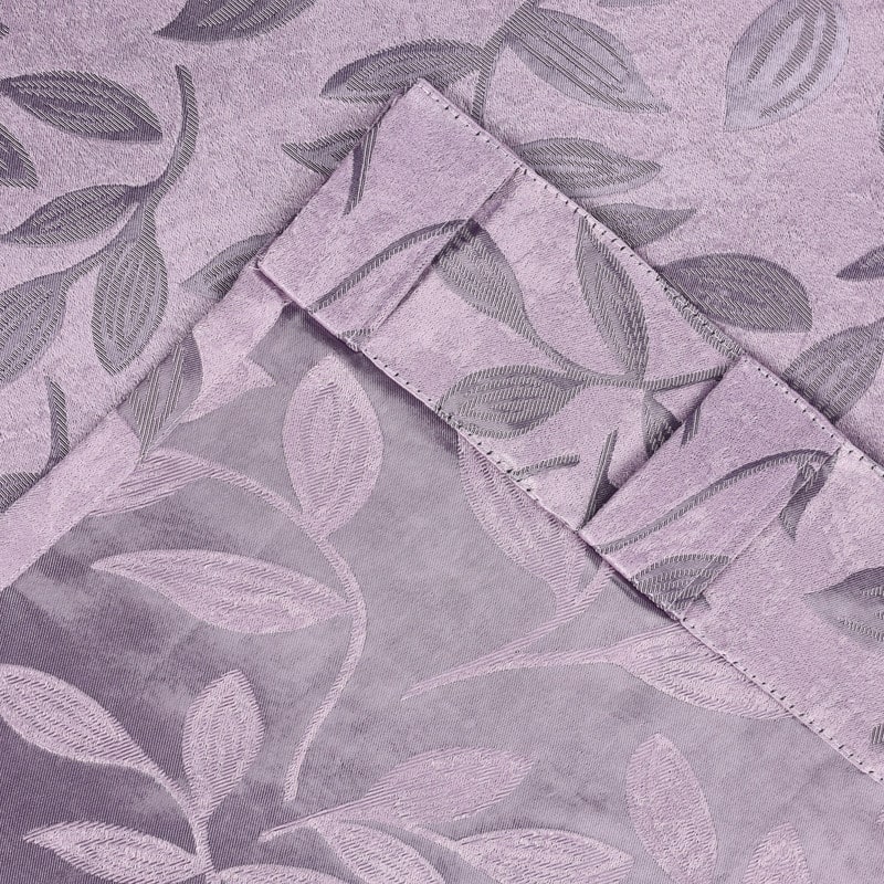 Superior Leaves Machine Washable Room Darkening Curtains with Back Tabs, Set of 2