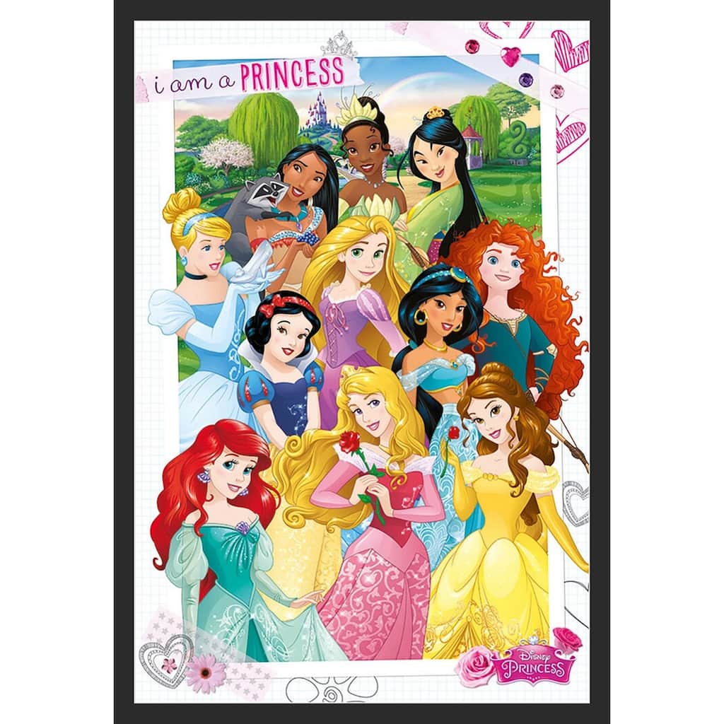 Disney - I Am A Princess Framed Art Poster - 24 x 36 Inch