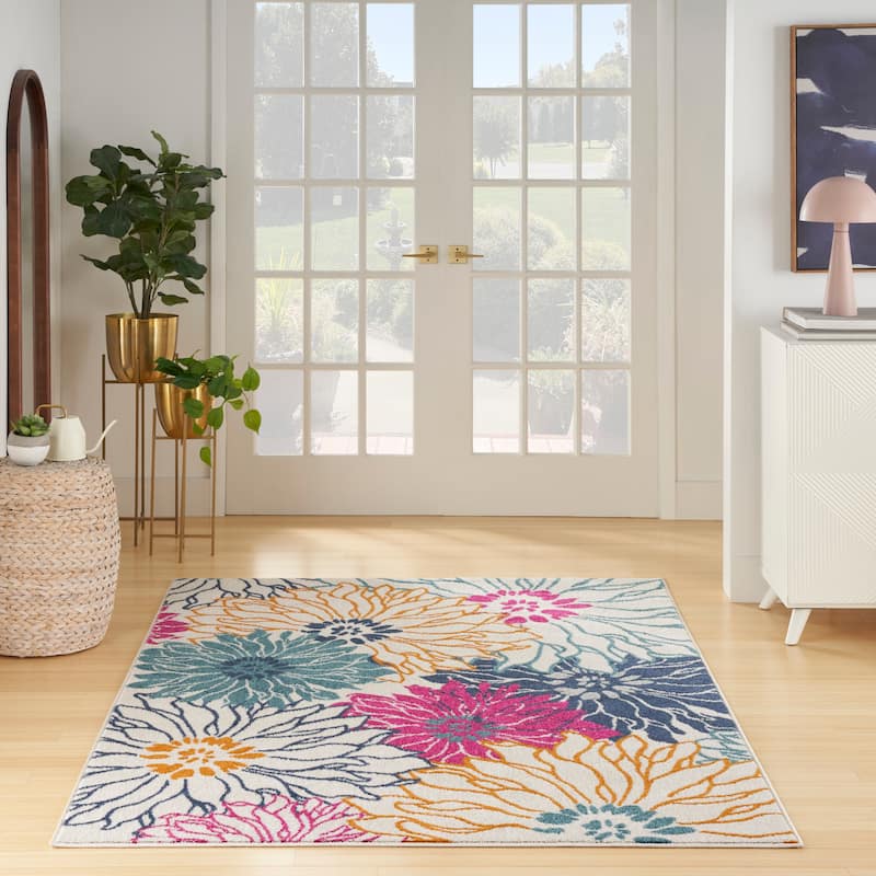 Nourison Passion Abstract Modern Floral Area Rug