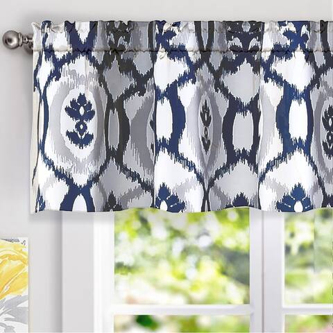 DriftAway Evelyn Ikat fleur/Floral Pattern Window Curtain Valance