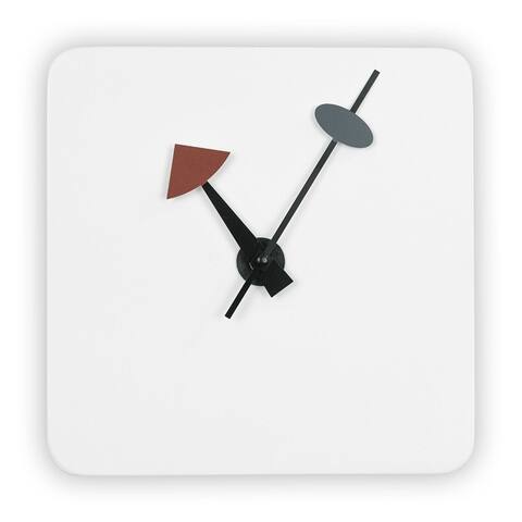 LeisureMod Manchester Square Silent Non-Ticking Wall Clock