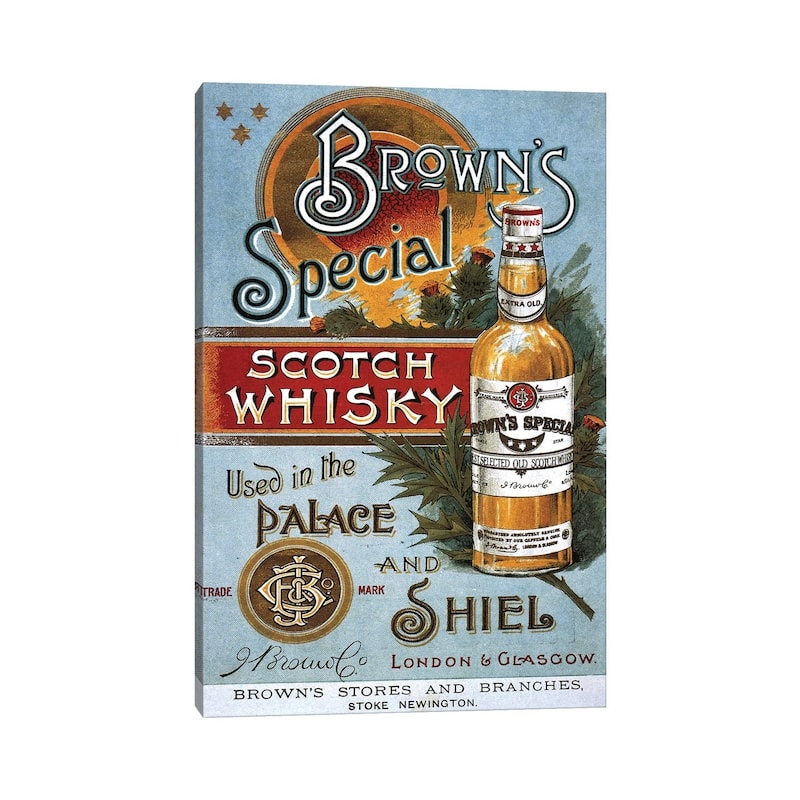 iCanvas "1890s Brown's Special Whisky Advert" by The Advertising Archives Canvas Print