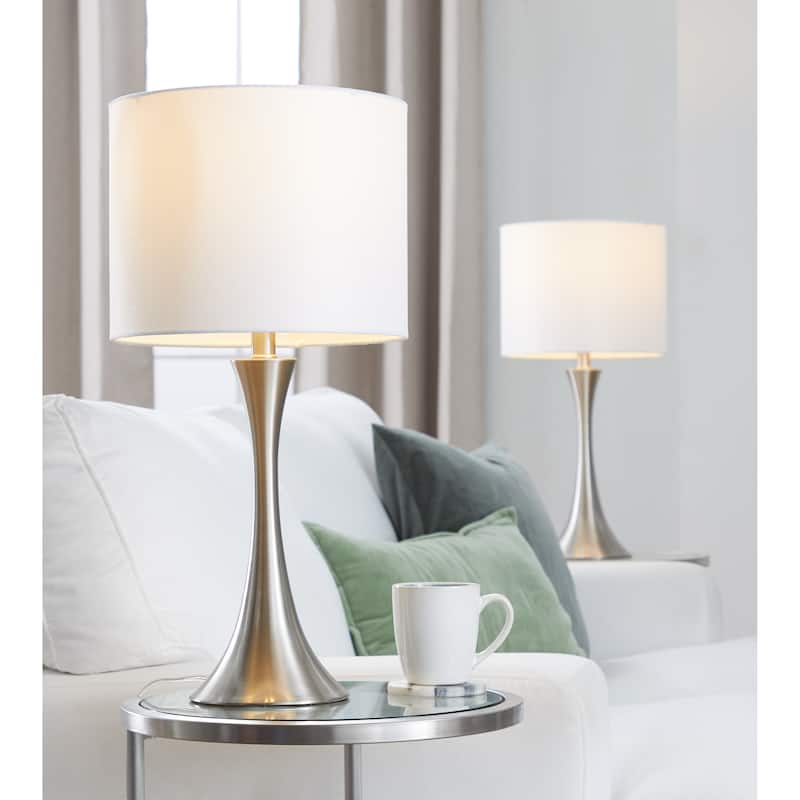 Porch & Den Bakkom 24" Metal Table Lamp (Set of 2)