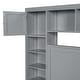 preview thumbnail 46 of 46, Queen Size Wooden Bed w/ All-in-One Storage Cabinet, Sockets & 4 Drawers