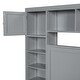 preview thumbnail 15 of 43, Queen Wooden Bed with Storage and Outlets - Elegant Grey Design