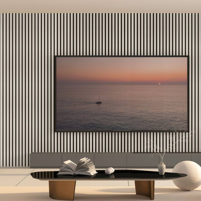 Art3d 7.9 X 107in Slat Acoustic Wall Panels,3D Fluted Sound Absorbing Panel, 4pcs - N/A