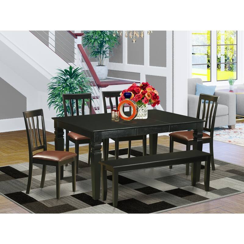 Dinette Table Set with Chairs - Kitchen Dining Room Table Set - 7 Piece Modern Design
