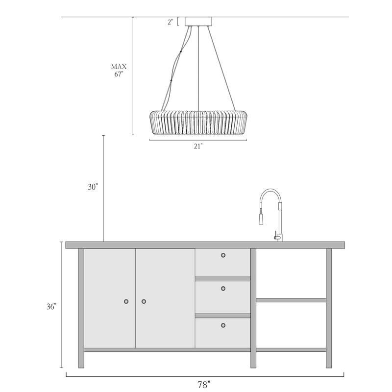Modern Minimalist Wheel LED Drum Dining Chandelier Crystal Foyer Pendant Lights Dimmable - W 21" x H 6"